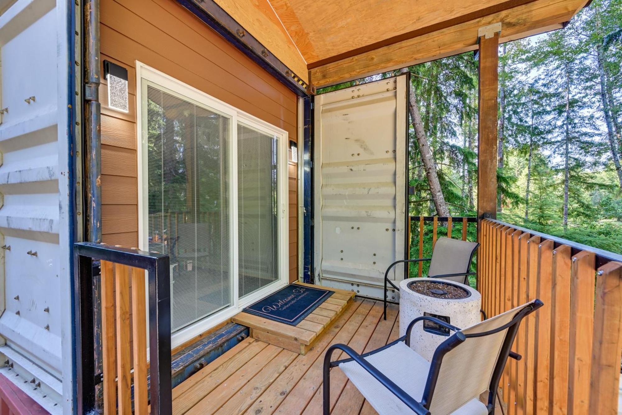 Unique Container Studio With Deck And Fire Pit! Buckley Экстерьер фото